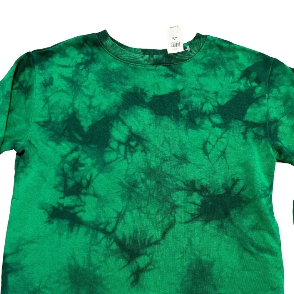 NEW Gap Kids S (6-7Y) Green Tie Dye Sweatshirt Dress